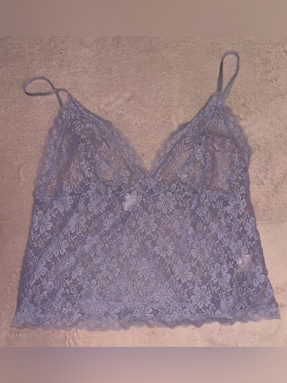 Y2K No Boundaries Periwinkle Lace Cami Top💜